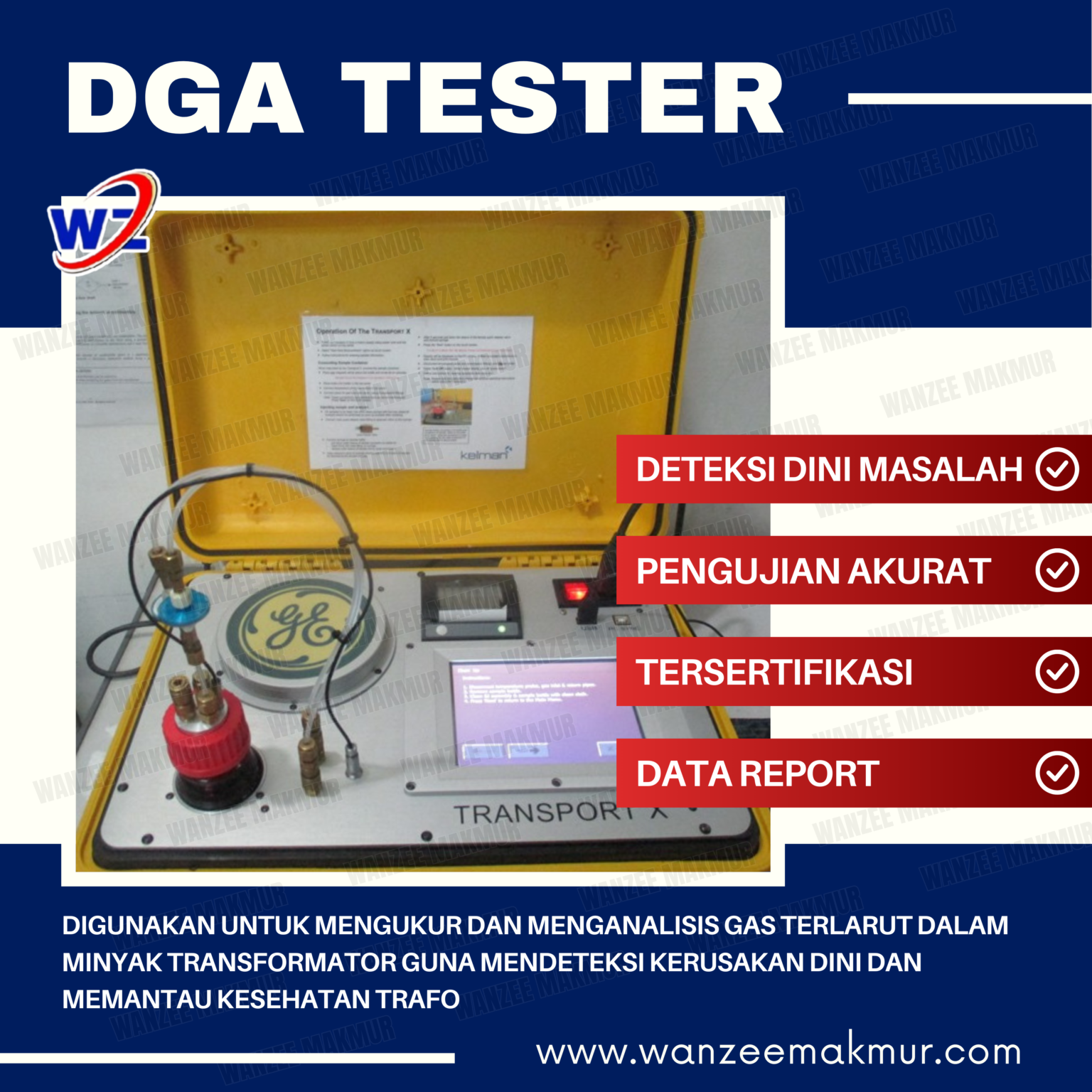 digunakan untuk mengukur dan menganalisis gas terlarut dalam minyak transformator guna mendeteksi kerusakan dini dan memantau kesehatan trafo