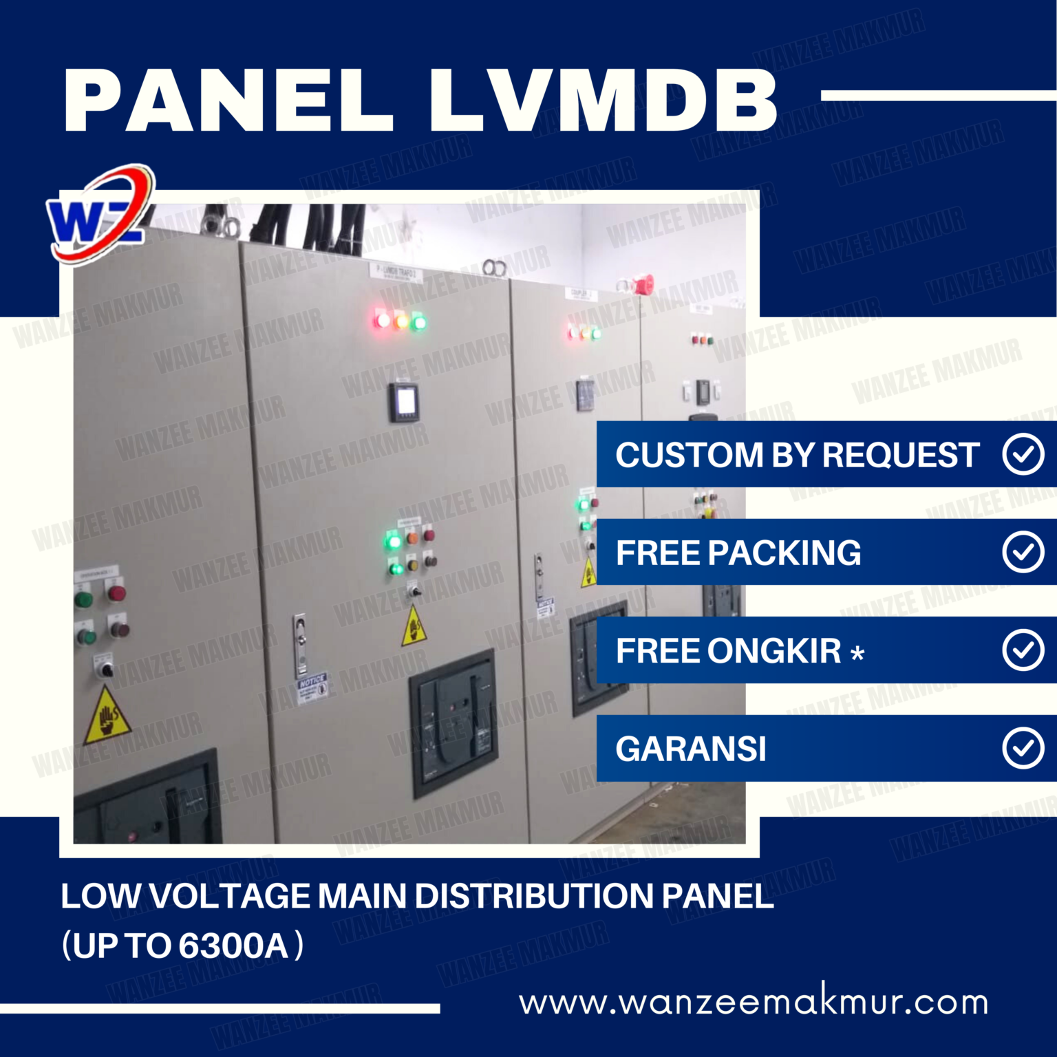 Jasa perakitan panel LVMDP industri komponen Schneider standar PUIL