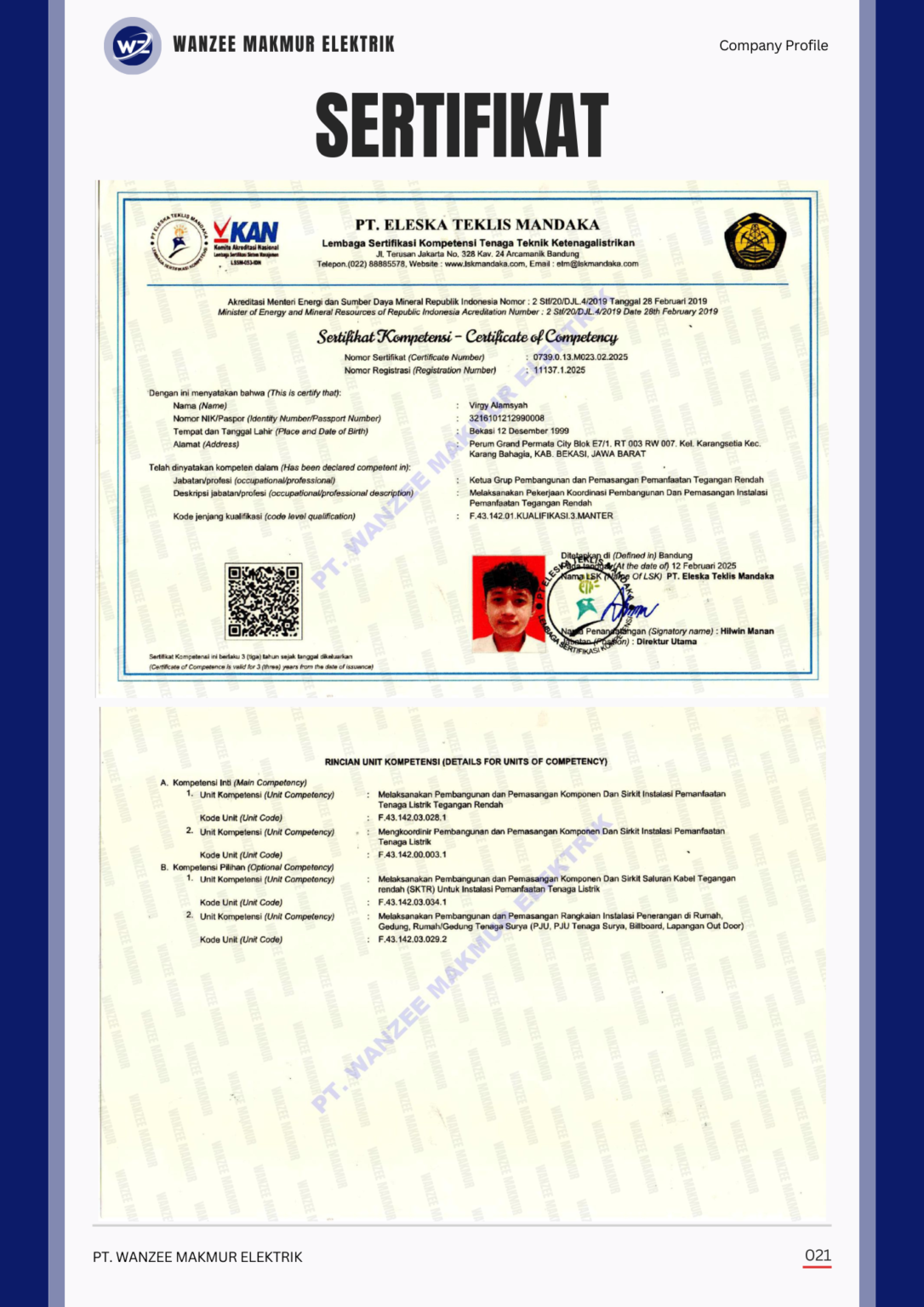 sertifikat virgy tegangan rendah