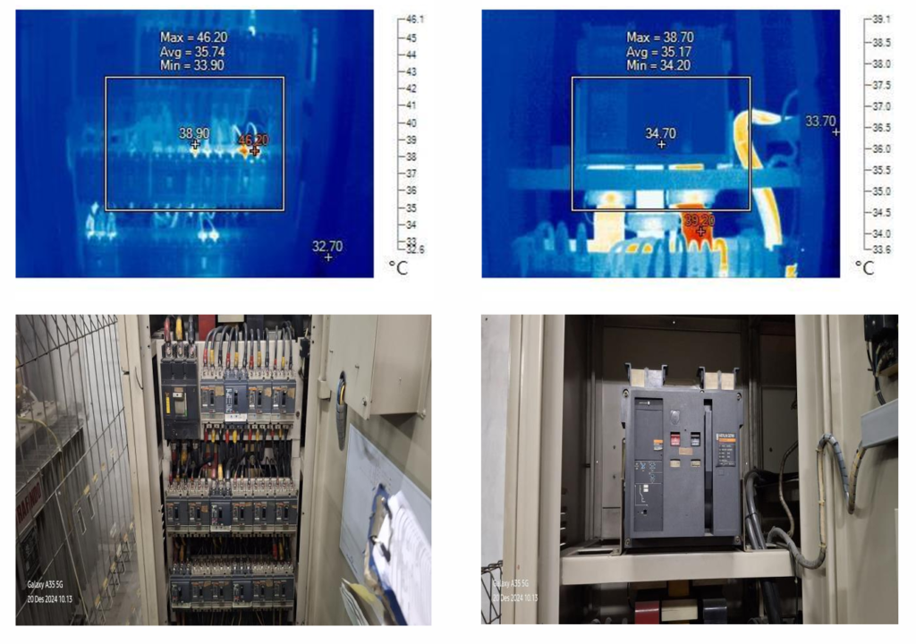 pengetesan infrared termography pada bagian dalam panel